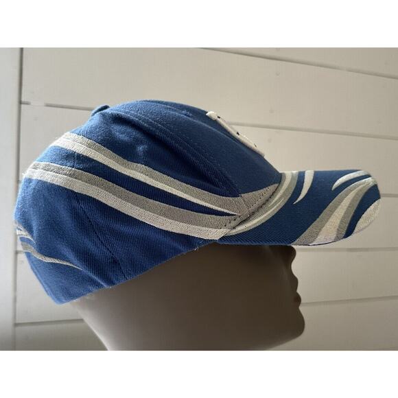 Indianapolis Colts Reebok NFL Mid-2000s Sideline Striped Blue Fitted Hat OSFA - Picture 2 of 7